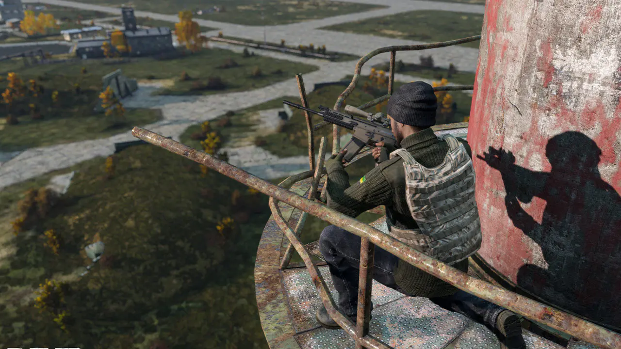 Fog-covered abandoned military installation in Chernarus
